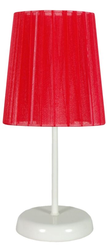 Lampka stołowa Candellux Rifasa biało-czerwona 1 x E14 x 40W IP20 wym: 32 x 14 x 14 cm tkanina - 1 szt.