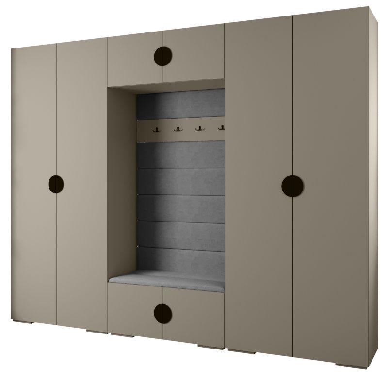 Garderoba do przedpokoju Abiks INOVA 4 Z9 kaszmir+czarny+manila16 1 szt.