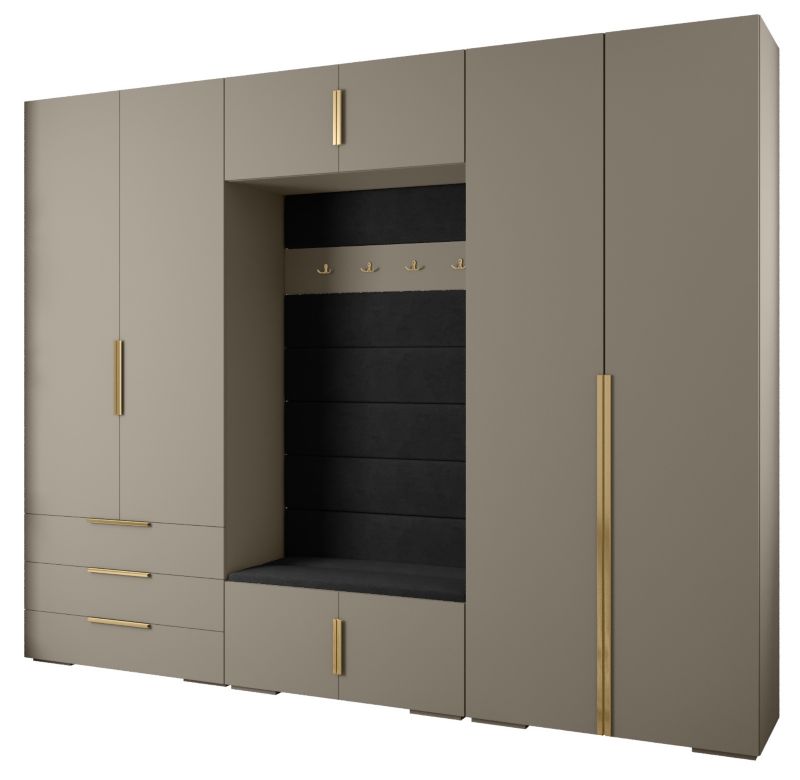 Garderoba do przedpokoju Abiks INOVA 1 Z14 kaszmir+złoty+manila18 1szt.