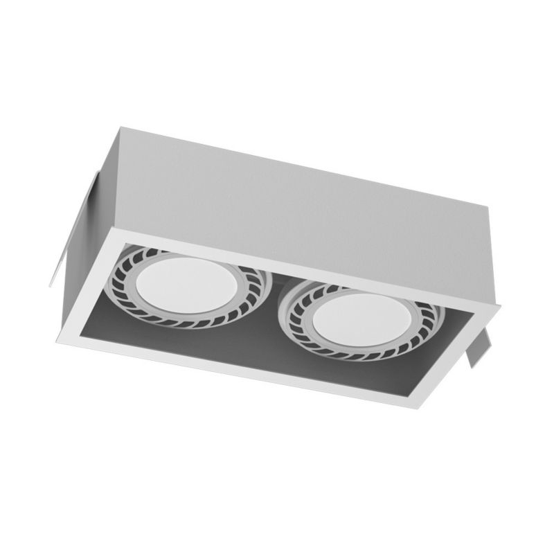 Oprawa sufitowa wpuszczana Brosline Cage biała 2 x GU10 x 18W IP20 wym: 8,5 x 25,8 x 13,6 cm prostokątna - 1 szt.