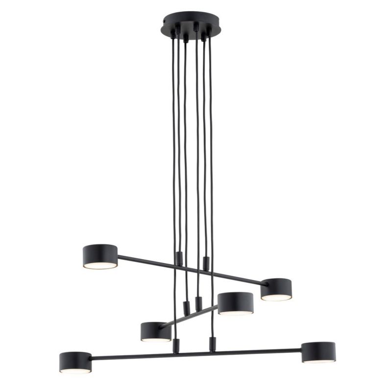 Lampa wisząca Emibig Modus 0955 czarna 70 cm szerokości 6xGX53 x 12W 1 szt.