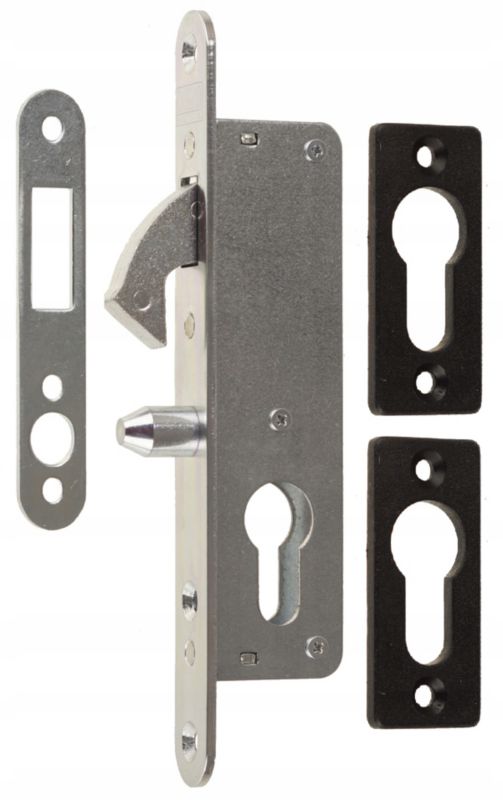 Zamek Hakowy FEINZ Wpuszczany Do Drzwi Bram Przesuwnych Na Wkładkę Stalowy H-35 1 szt.