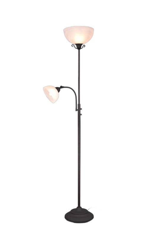 Lampa podłogowa stojąca RL Country rdzawy 2 x E14 / E27 x 100W wym: 184 x 30 x 48,5 cm - 1 szt.