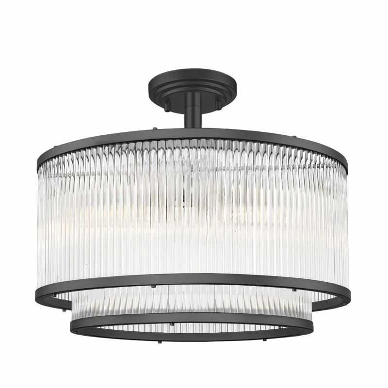 Lampa sufitowa Zuma Line Sergio czarny mat-przezroczysty wym: 32 x 41,5 x 41,5 cm 5xE14 x 60W 1 szt.