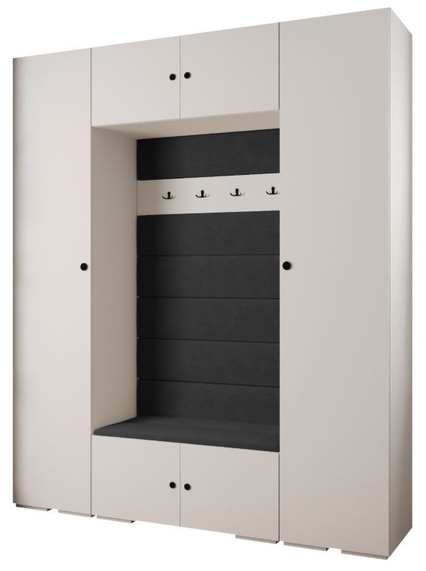 Garderoba do przedpokoju Abiks INOVA 2 Z13 biały+czarny+manila18 1 szt.