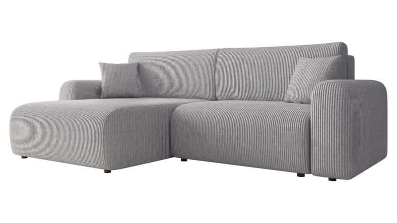 Narożnik z funkcją spania MIRJAN 24 Floryn L jasnoszary sztruks 1 szt.