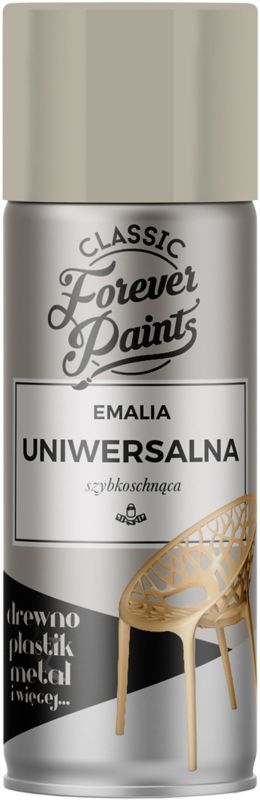 Emalia uniwersalna szybkoschnąca Forever Paints 400 ml szara kamienna
