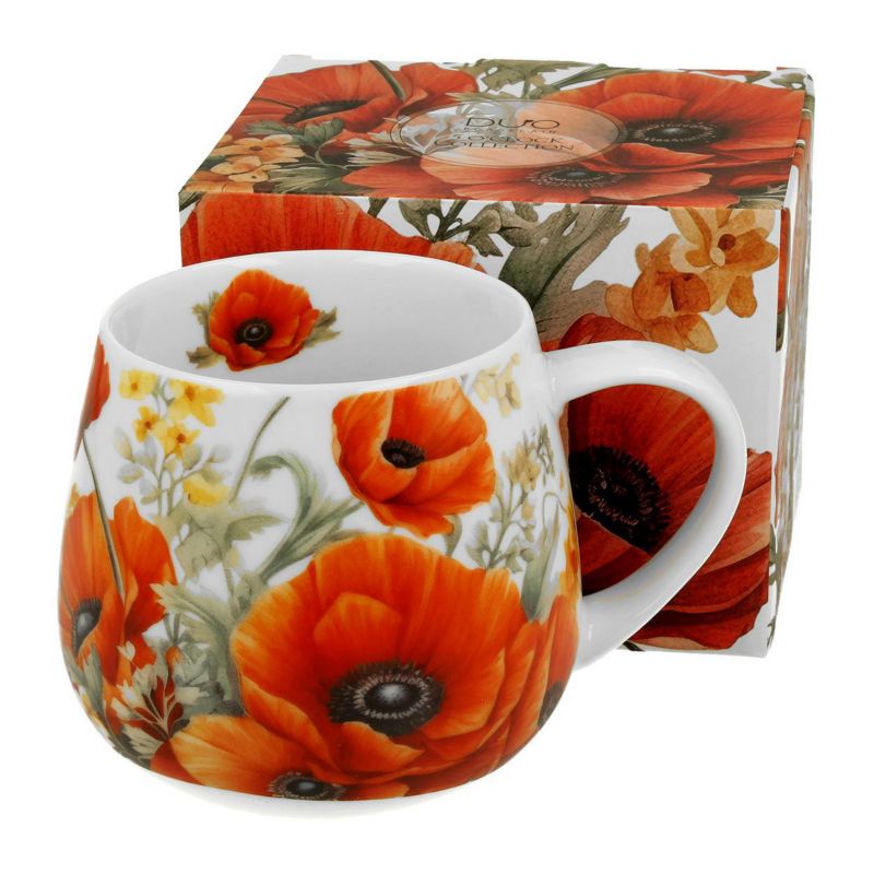 Kubek Baryłka Maki DUO porcelanowy w kwiaty 430 ml 1 szt.