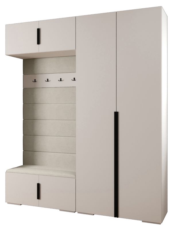 Garderoba do przedpokoju Abiks INOVA 1 Z18 biały+czarny+manila02 1szt.