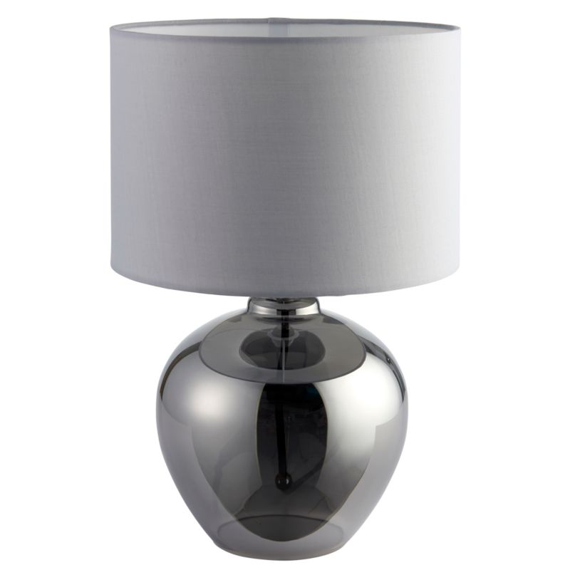 Lampa stołowa GoodHome Marietaz 1-punktowa E14 taupe / dymiona