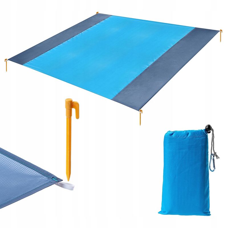 KADAX Koc Plażowy Piknikowy 200x210cm Mata Plażowa Na Plażę Biwak Duży 1 szt.