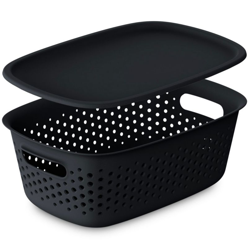 Pojemnik ORPLAST Plastikowy Ażurowy Zamykany Z Pokrywką Box Do Przechowywania Na Zabawki Dokumenty 3,5 L 1 szt.