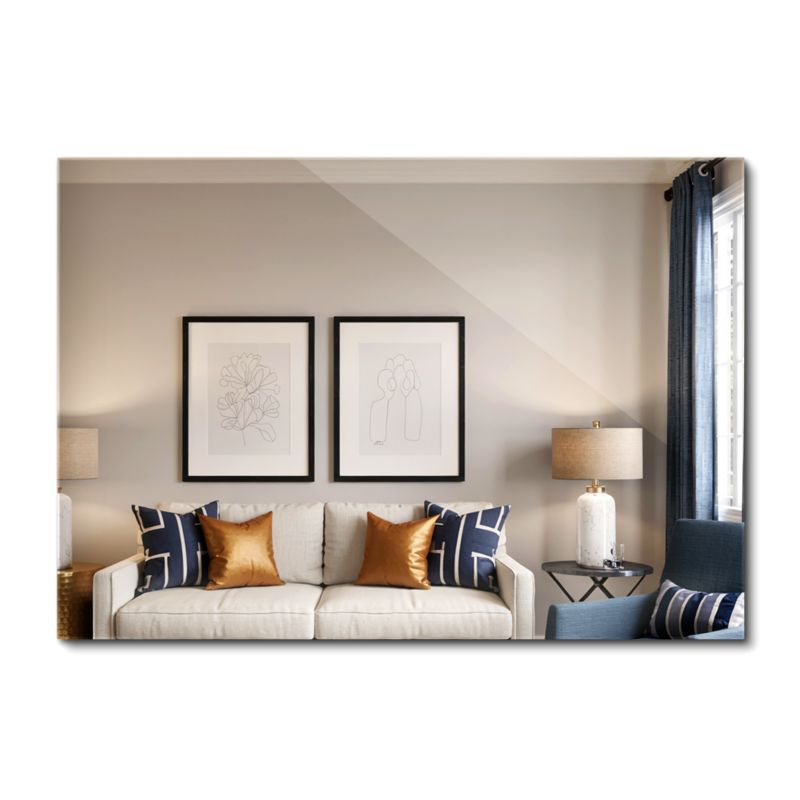 Lustro Ścienne ArtPrintCave 100 x 70 cm Duże Łazienkowe Glamour Bez Ramy XXL Ekskluzywne 1 szt.