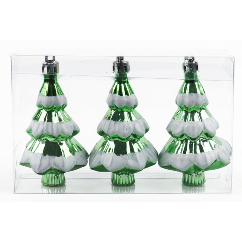 Bombka choinka 8,5 x 4,5 cm 3 szt.