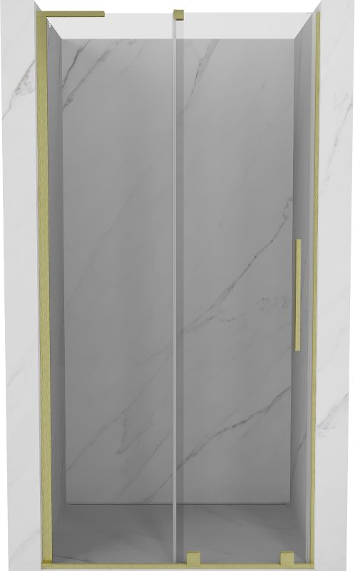 Drzwi prysznicowe Mexen Velar L transparentne złote 100x200 cm 1 szt.