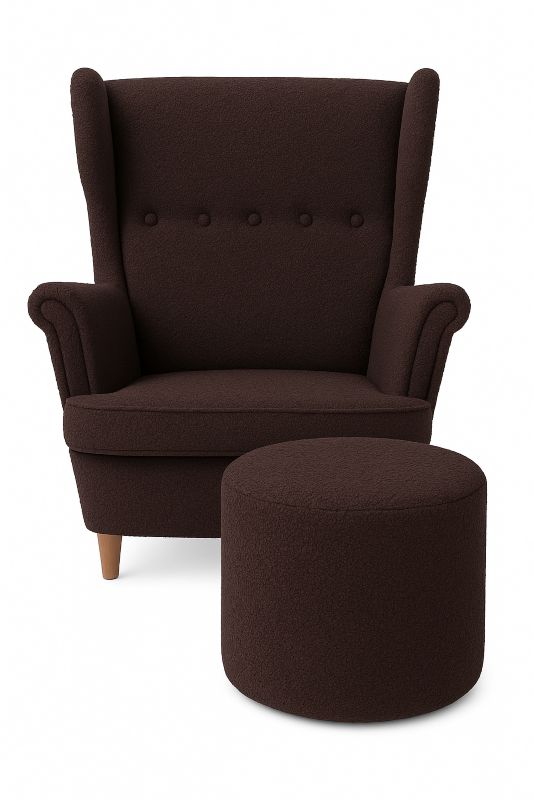 Fotel uszak + pufa Sofello boucle 1 szt