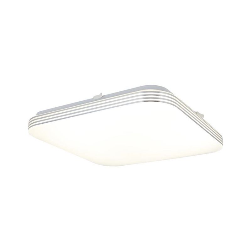 Plafon sufitowy nowoczesny Eko-Light Ajax srebrno-biały LED 17W 4000K 1530lm IP20 wym: 6 x 33 x 33 cm metal - 1 szt.