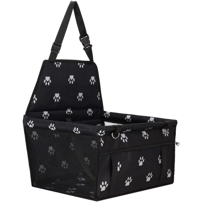 Fotelik dla psa Springos transporter do samochodu czarny 1 szt.