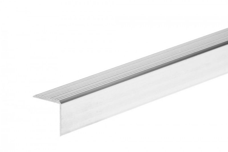 Profil schodowy ryflowany Cezar Naturalny 2000x20x20mm aluminiowy 1 szt.