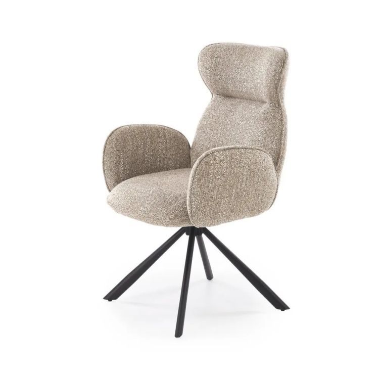 Krzesło Halmar tapicerowane K571 beżowe obracane 1 szt