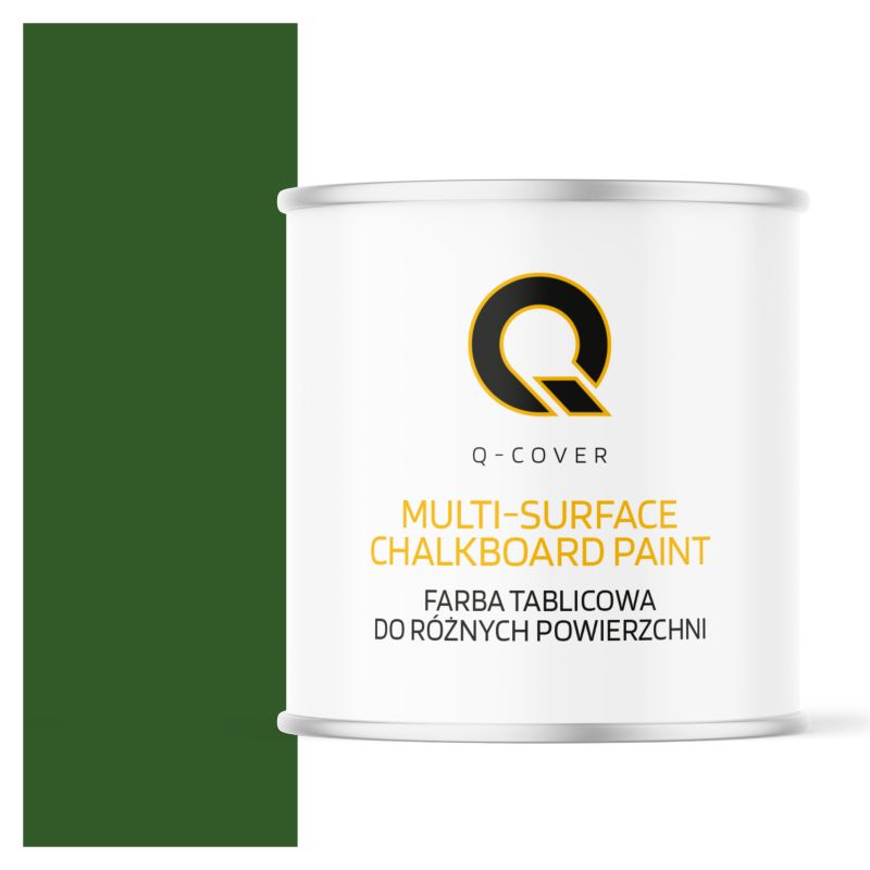 Farba Tablicowa Do Ścian Pisania Kredą Q-Cover Kolor Zielony liściasty RAL6002 Mat 2.5L