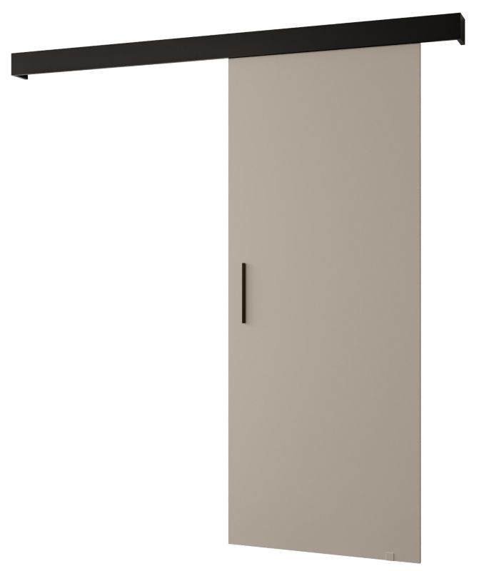 Drzwi przesuwne naścienne Abiks SALWADOR I 90 kaszmir + czarny mat + czarny 1 szt.