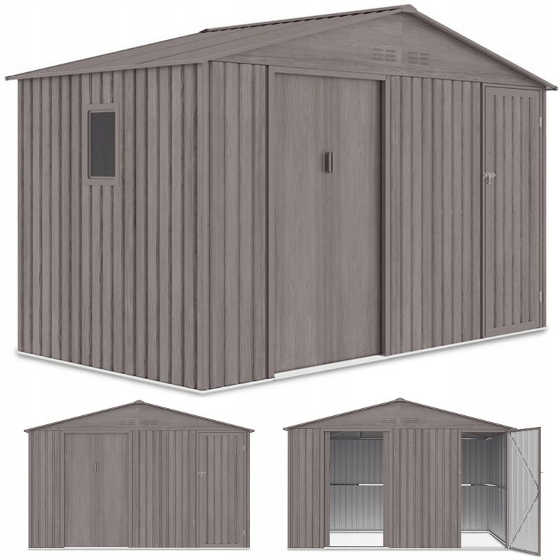 Domek Ogrodowy Narzędziowy na Narzędzia Szopa FALCON 340x194x220cm Metalowy 1 szt