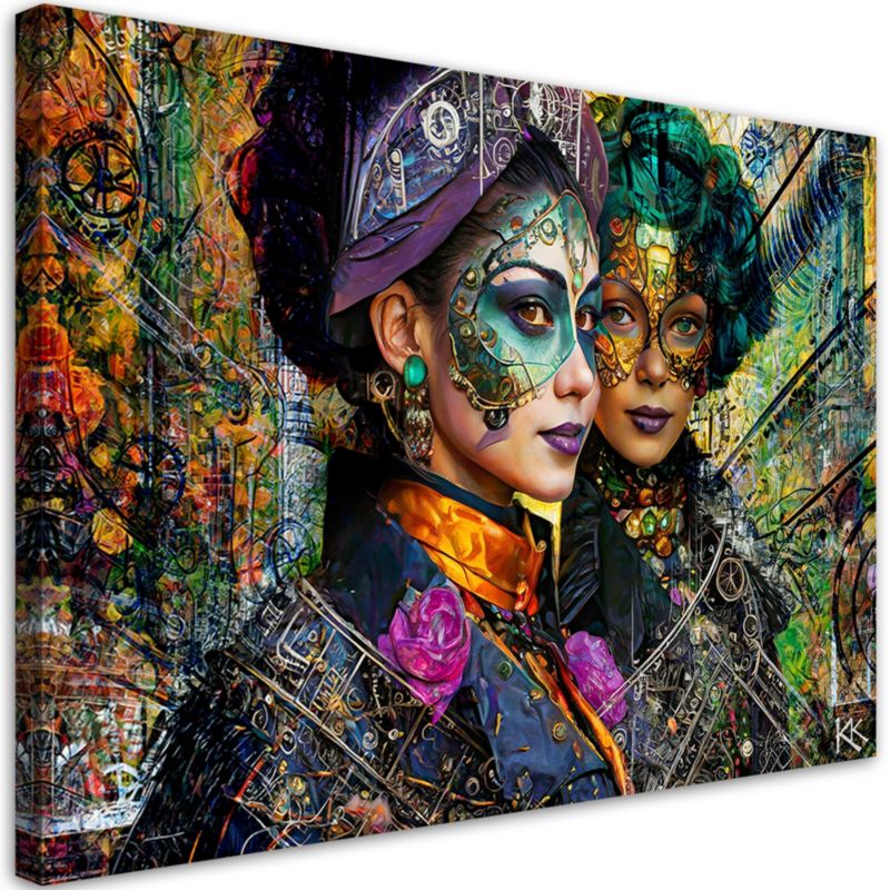 Obraz do salonu sypialni Feeby Kobieta Karnawał Abstrakcja 60x40 cm 1szt