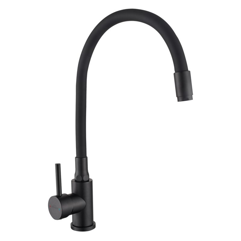 Bateria kuchenna zlewozmywakowa Invena z elastyczną wylewką Efi, czarny 1 szt.