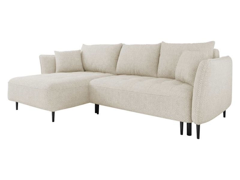 Narożnik z funkcją spania MIRJAN 24 Bari lewy plusz ecru 1 szt.