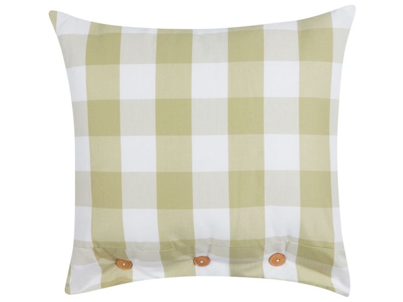 Poduszka dekoracyjna Tamnine 45 x 45 cm Kratka Jasnozielony 1 szt.