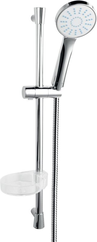 Zestaw prysznicowy Ferro Bellis chrom 1-funkcyjny, 55.5cm drążek, 150cm wąż, mydelniczka, 1 szt.