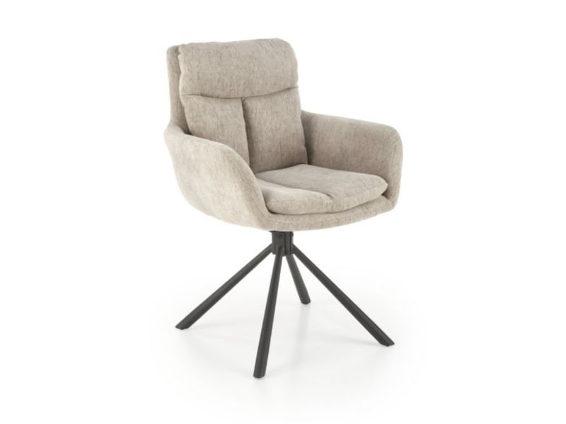Krzesło Halmar tapicerowane K495 beżowe obracane 1 szt