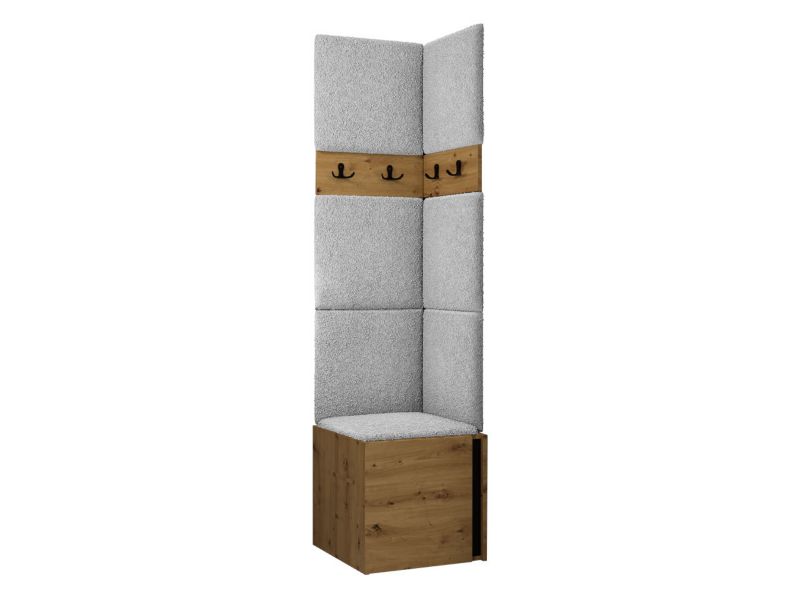 Garderoba MIRJAN 24 Orion XXI dąb artisan/czarny + szara bukla 1 kpl.