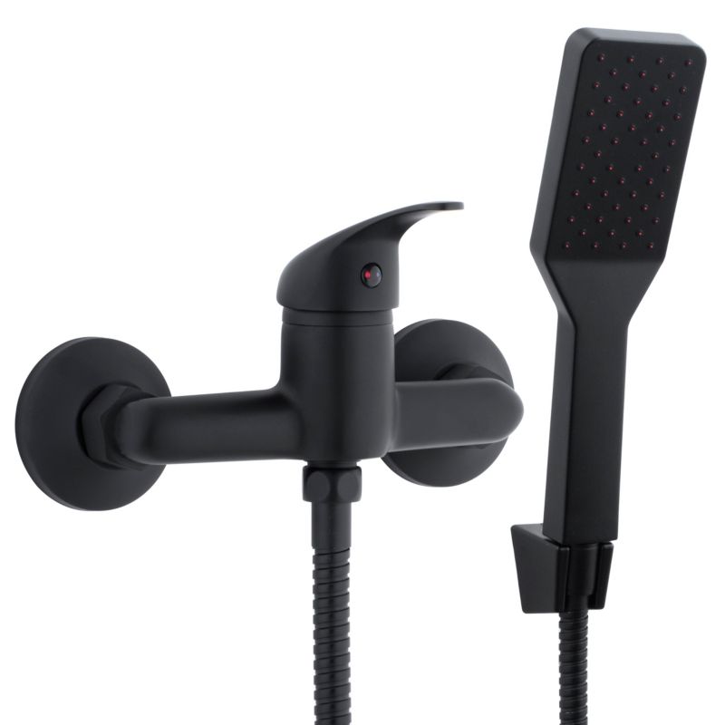 Bateria prysznicowa BAHIA Yoka Home ścienna czarna - 1 szt.