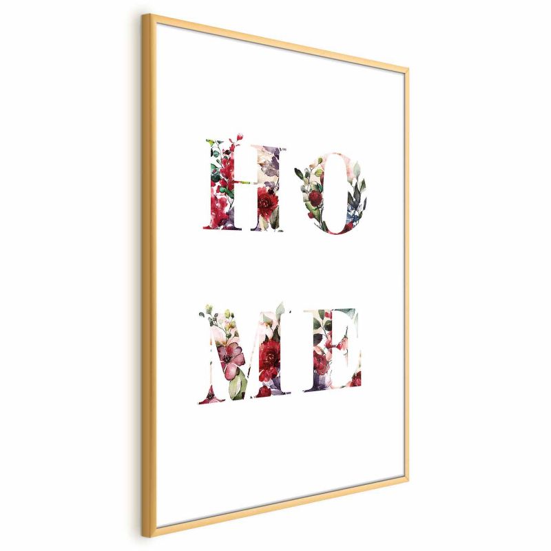 Plakat Artgeist Dom w kwiatach 60x90 cm z ramą złotą 1 szt