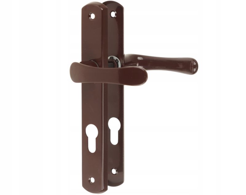 Klamka Drzwiowa FEINZ Wąska Do Furtki Brązowa 72 Mm Wkład 1 szt.