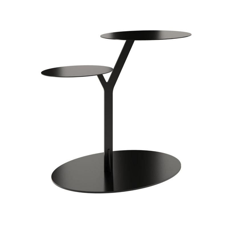 Stolik metalowy Kayani Iroko czarny 1 szt.