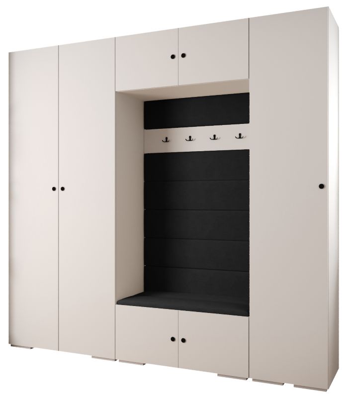 Garderoba do przedpokoju Abiks INOVA 2 Z8 biały+czarny+manila18 1 szt.