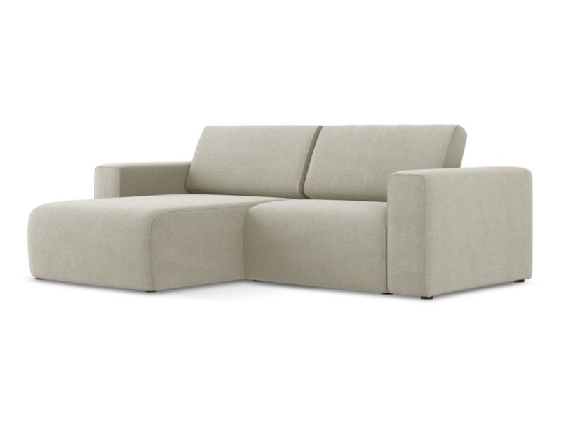 Narożnik lewostronny LaMiaSofa CASERTA z tkaniny strukturalnej 224x167 cm jasny beż 1 szt.