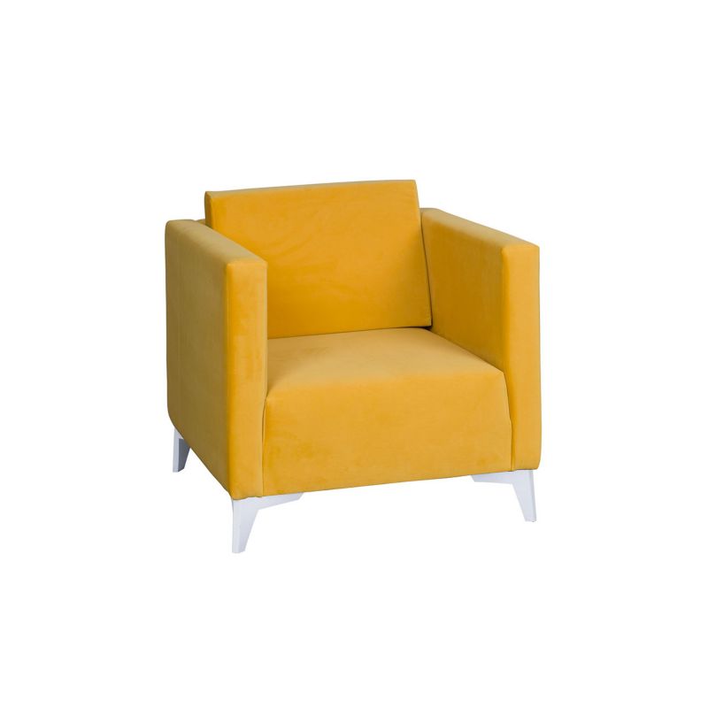 Fotel MIRJAN 24 Szafir żółty + biały połysk 1 szt.