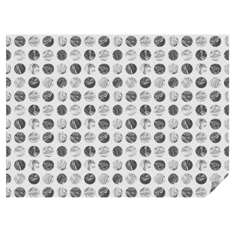 Folia Witrażowa Tulup 200x146 cm Samoprzylepna na Okno Marmurowe okręgi powtarzalne harmonijne 1 rol.