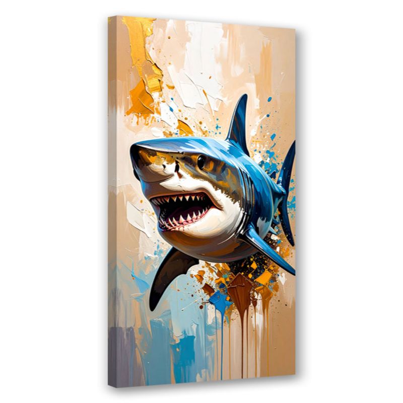 Obraz nowoczesny do łazienki biura Feeby Rekin Ryba Zwierzę morskie 50x100cm 1szt