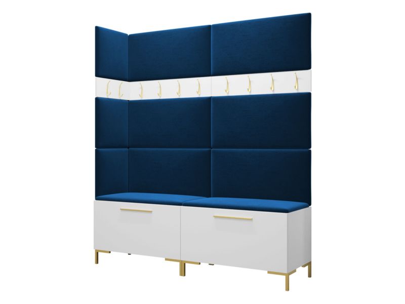 Garderoba MIRJAN 24 Zilion V biały + granatowy 1 kpl.