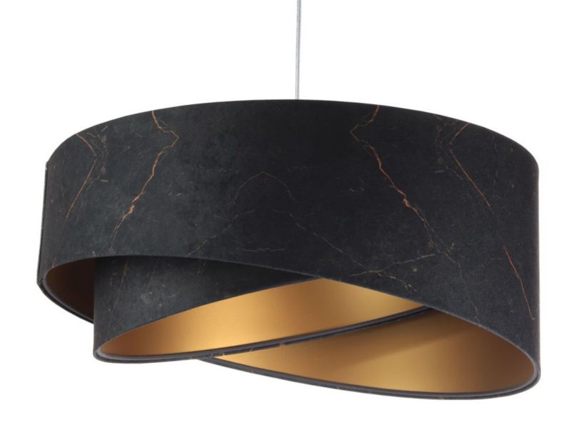 Lampa Bps Koncept wisząca BLACK MARBLE czarna/złota 1 szt