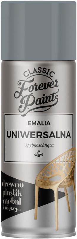 Emalia uniwersalna szybkoschnąca Forever Paints 400 ml szara ciemna