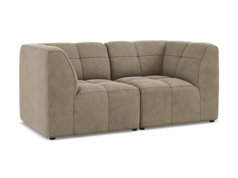 Modułowa sofa 2-osobowa LaMiaSofa GRADO z tkaniny welwetowej 180x90 cm beżowy 1 szt.