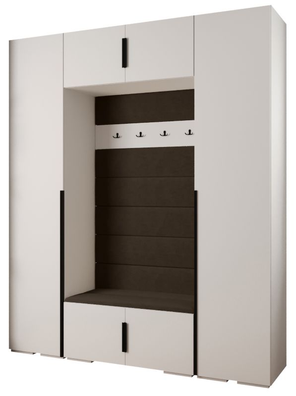 Garderoba do przedpokoju Abiks INOVA 1 Z13 biały+czarny+manila04 1szt.