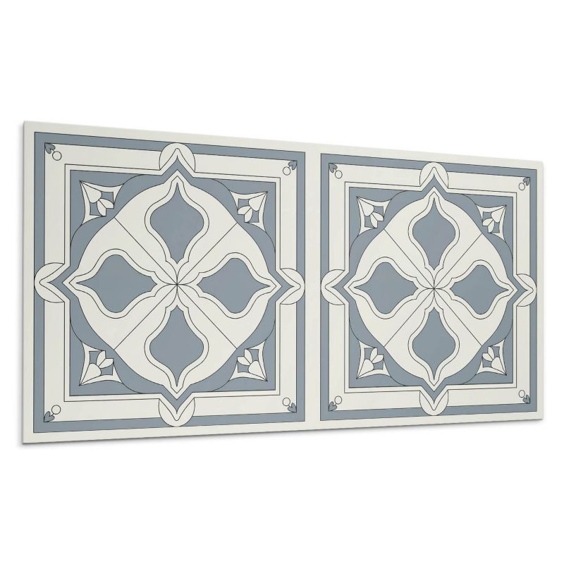 Panel samoprzylepny Wallfluent 120x60 cm Kwiatowy wzór na kafelkach 1 szt.