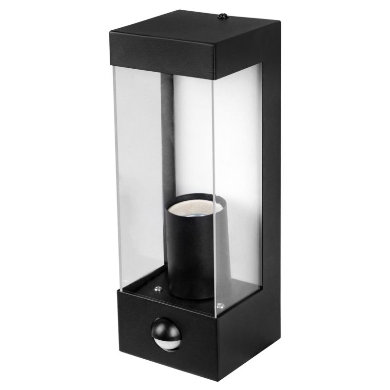 Kinkiet ścienny E27 LED XUDO IP44 z czujnikiem ruchu PIR elewacyjny zewnętrzny czarny 1 szt.